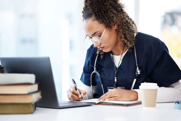 Healthcare student learning